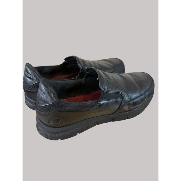Skechers Size 12 Mens Black Synthetic Slip-Resistant Work Loafers - Picture 6 of 16
